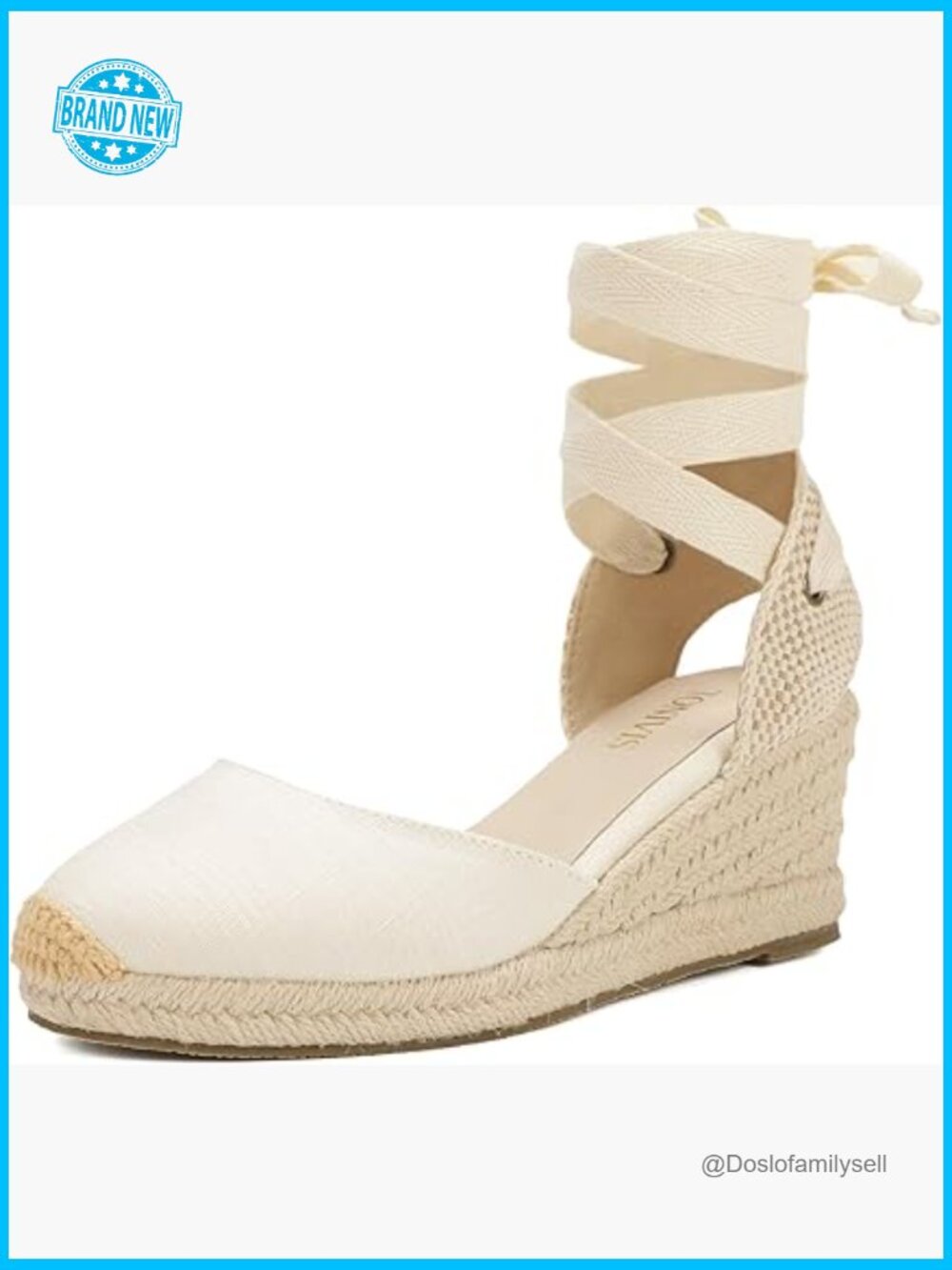 3" Platform Wedge Espadrilles Ankle-Tie Closed Toe Sandals Summer